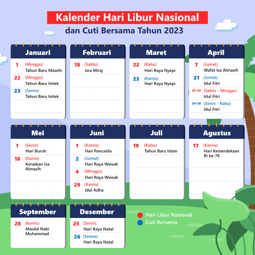 Kalender Libur Nasional Dan Cuti Bersama Tahun 2023 Images and Photos